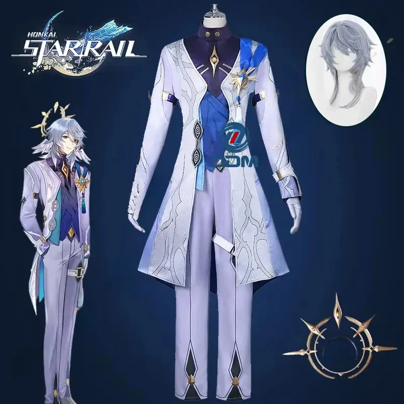 ชุดคอสเพลย์ฮอนไก สตาร์เรล ซันเดย์ พร้อมวิกผมและเครื่องประดับศีรษะ ชุดตัวละครเกมสำหรับผู้ชาย เหมาะสำหรับงานฮาโลวีน งานคาร์นิวัล งานคอมมิคคอน