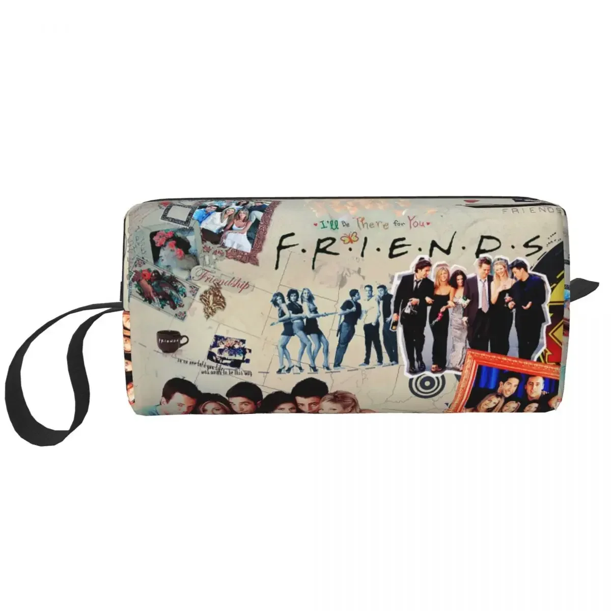 Friends TV Show Large Makeup Bag Beauty Pouch Travel Cosmetic Bags Central Perk American Portable Toiletry Bag for Unisex