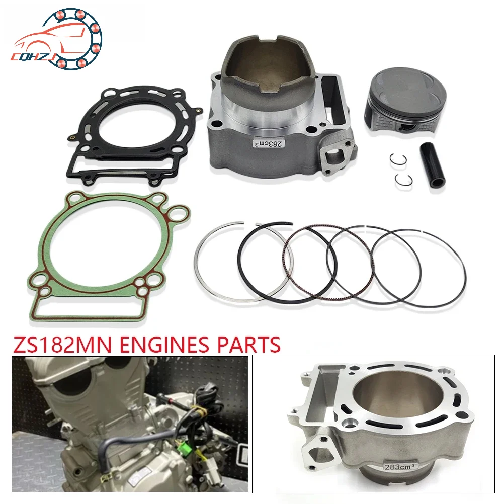 CQHZJ Motorcycle 82mm Cylinder Kit For ZONGSHEN ZS182MN NC300S Engine Parts Piston Rings Gaskets Top End Set KAYO BSE BRZ 300CC