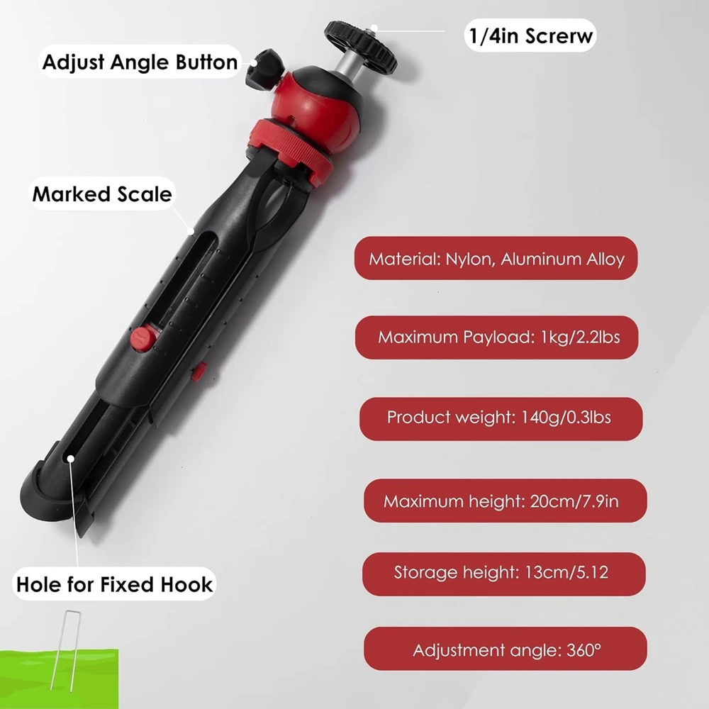 Starlink-アダプター付きミニ三脚マウントセット,高さと傾斜を調整可能,ポータブル,ミニアンテナに最適