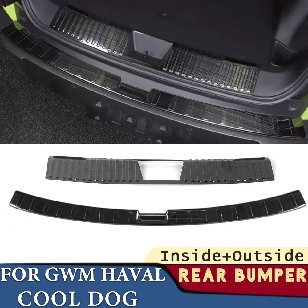 

Trunk Bumper for GWM Haval Cool Dog 2022 2023 2024 Car Accessories Stainless Rear Fender Protector Sill Cover Stick Decoration