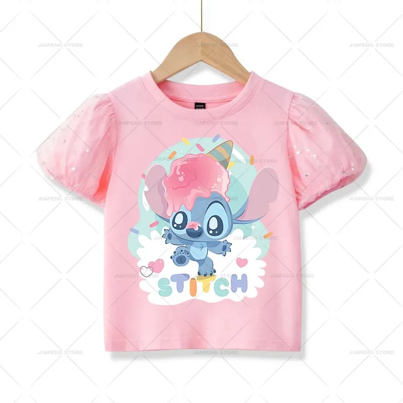 Cartoon Stitch Ironing Heat Transfer Stickers For Clothes Cute Disney Iron on Patches On Kids T-shirt Applqiue Decor Badge DIY