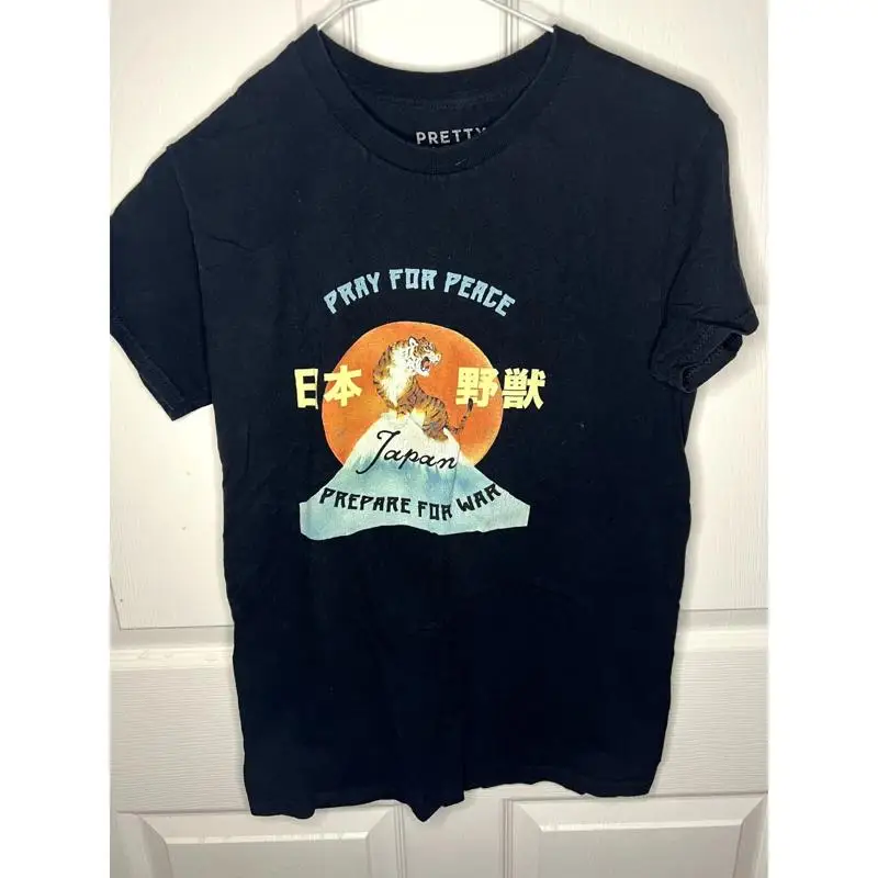 Pray For Peace Prepare For War Japanese Tiger Sun T-Shirt