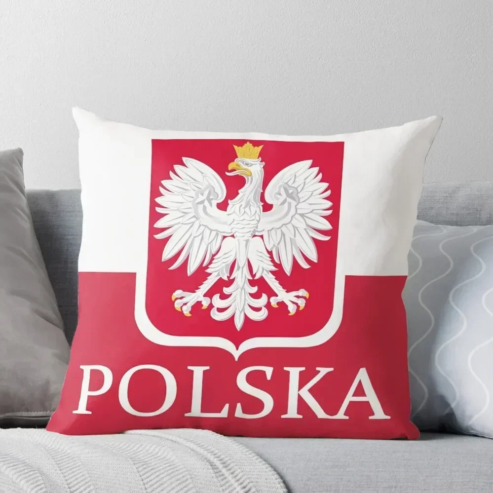 Patriotic Polish Polska Flag Throw Pillow Pillowcase Luxury Pillow Cover Luxury Sofa Cushions pillow