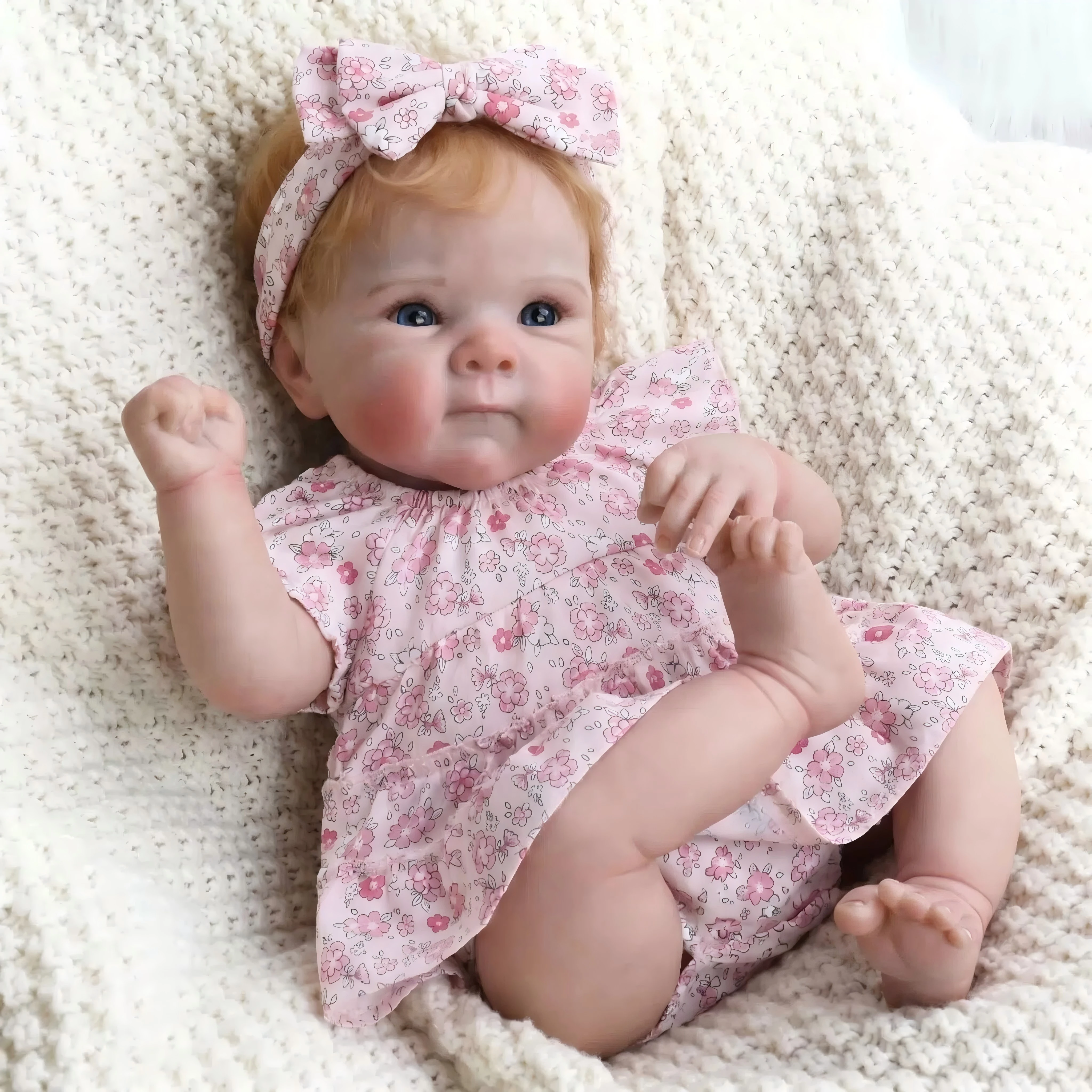 Poupée Reborn réaliste NPK de 18 pouces, bébé nouveau-né Bettie, corps en tissu, peinture multicouche, peau 3D, jouet de collection
