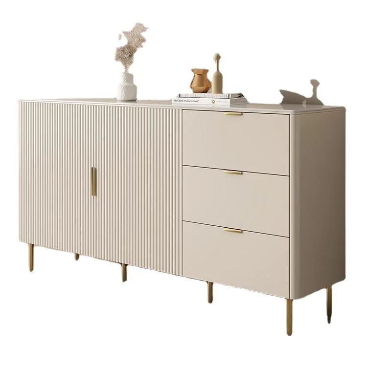 

Light luxury rock slab dining side cabinet kitchen locker living room entrance modern dining room storage cabinet