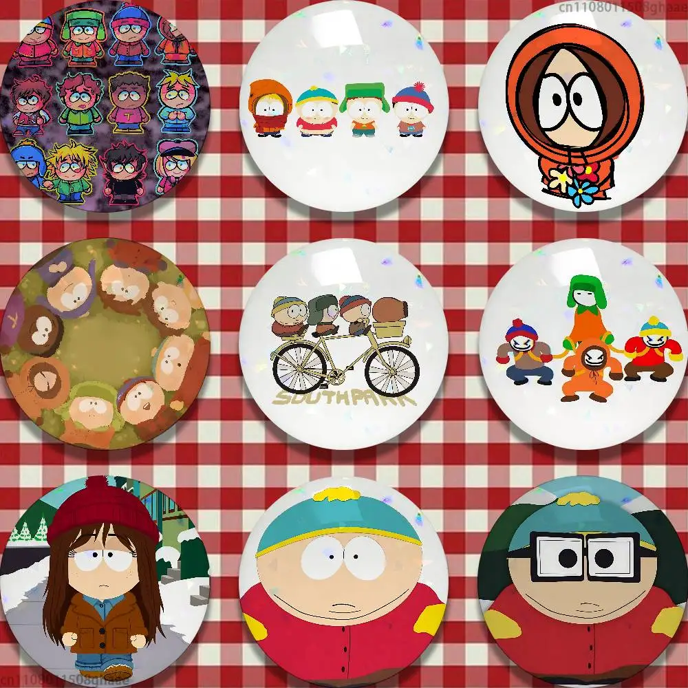 

Classic S-South P-Park Pins 58mm Cute Cartoon Badge Handmade Brooches for Backpack Accessories Jewelry Gifts