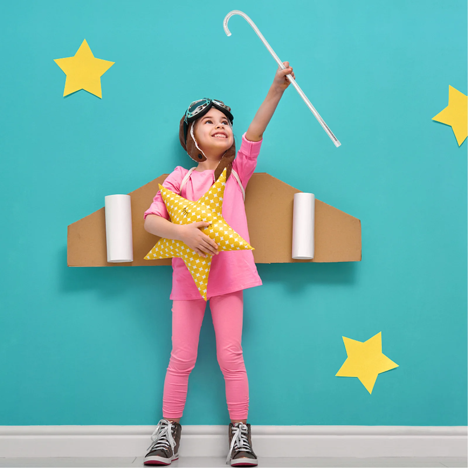 

Jazz Dance Crutches Silver 60cm Cane Costume Props Halloween Party Supplies cosplay Accessories Walking Stick