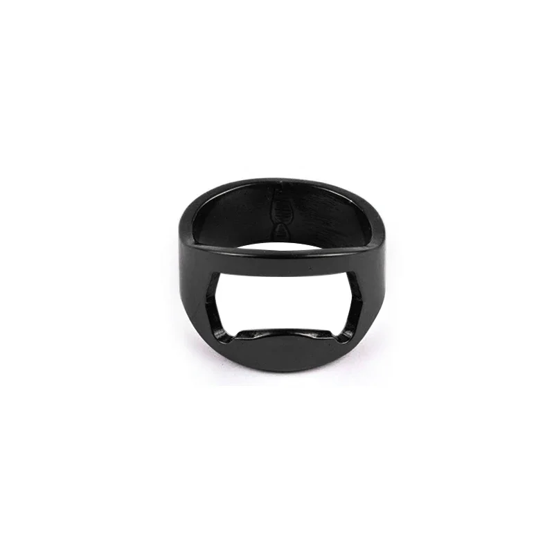 1Pc Multi-function Portable Stainless Steel Colorful Ring-Shape Opener Beer Bottle Opener Keyring Opener Bar Gadgets Decoration