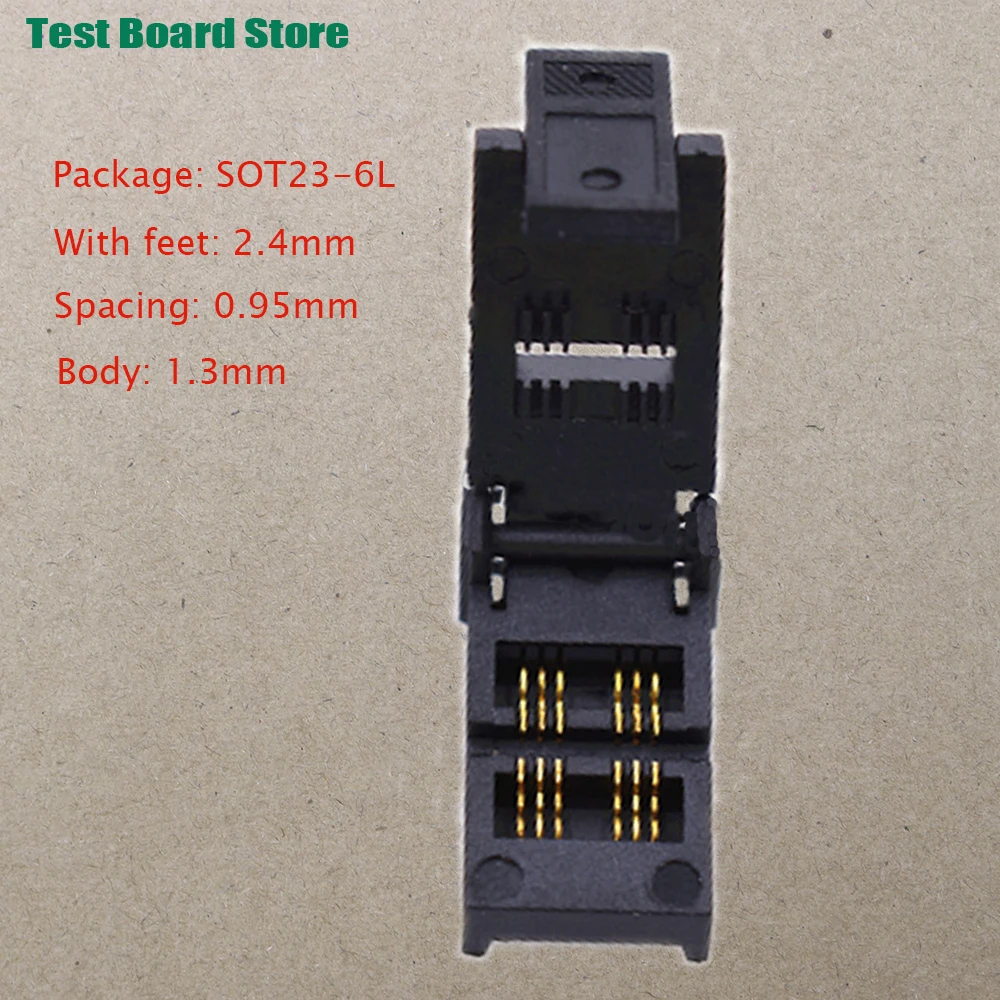 Test Board 1pcs SOT23-3 5 6L Gold-Plated Aging Seat With Plate Burning Socket Plastic Width 1.7/1.4 Straight Pin