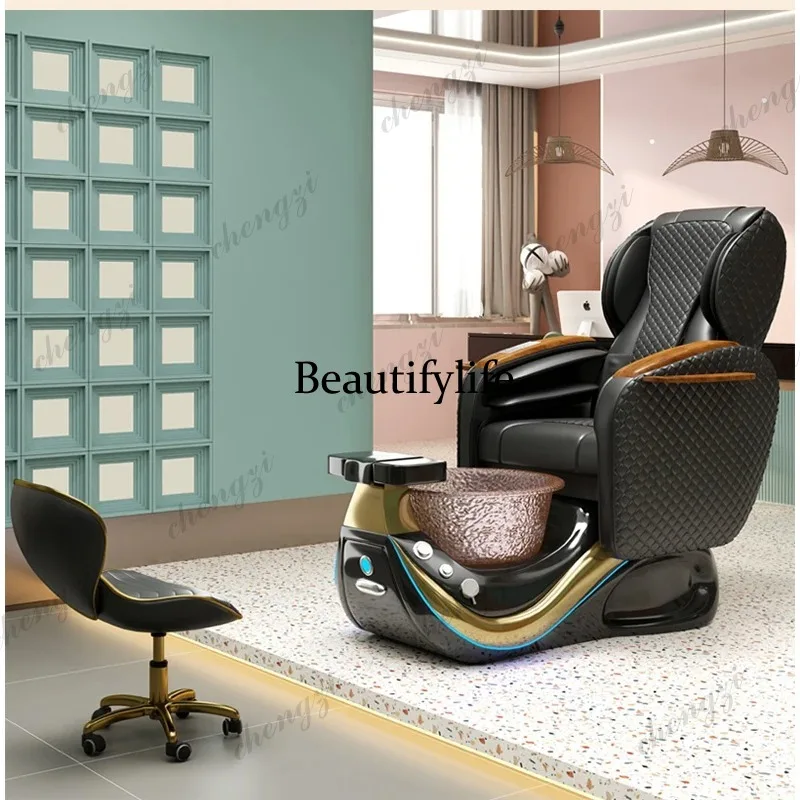 k182 High-end Luxury Manicure Table Electric Massage Foot Bath Eyelash Extension Manicure Table Sofa Integrated Furniture