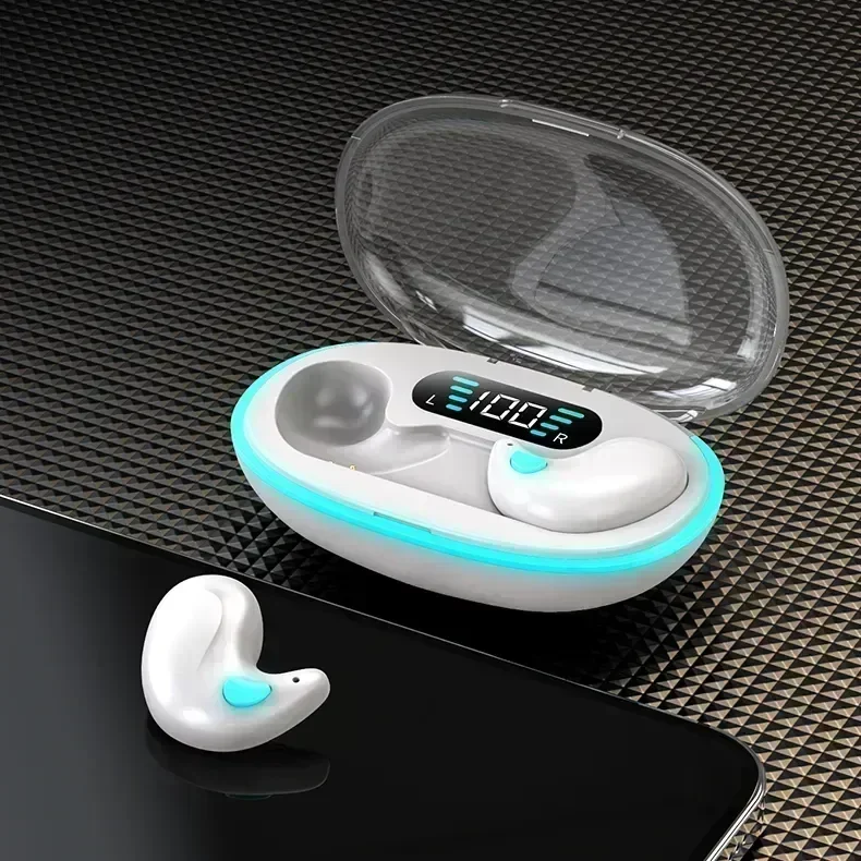 X55 Unsichtbare Kabellose Kopfhörer - TWS Bluetooth Unsichtbare In-Ear Geräuschunterdrückende Sport-Kopfhörer IPX5 Wasserbeständig – Detail 21