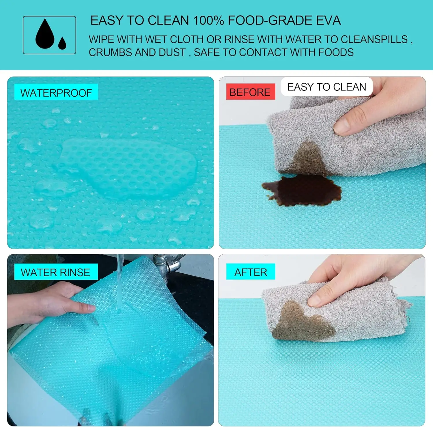 Kitchen Refrigerator Table Mat Cut-Off Cabinet Mat Waterproof Mat 4PCS Heat-Insulating Coasters Refrigerator Mats