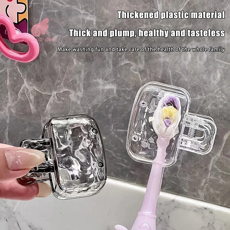 

Portable Toothbrush Head Cover Clips Plastic Dustproof Head Germproof Protector Caps Travel Hiking Camping Bathroom Accessories