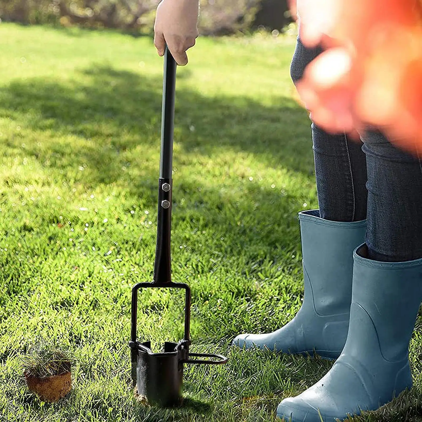 

Garden Transplanter Compact Size Carbon Steel Bulb Planter Plugger Tool Bulb Tool for Repair Planting Vegetables Gardening Lawn