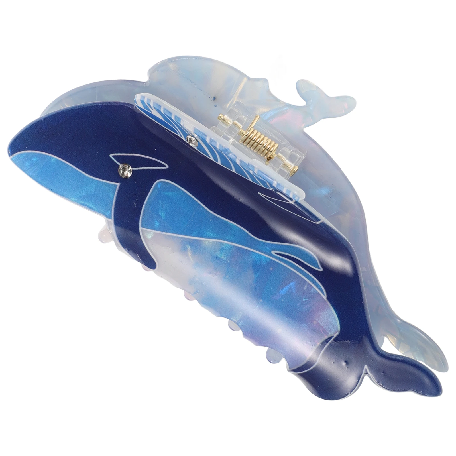

Whale Shape Hair Claw Clip Lightweight Acrylic Jaw Barrette Clamp Ocean Animal Hairpin Durable Comfortable Easy Hold Thick Thin