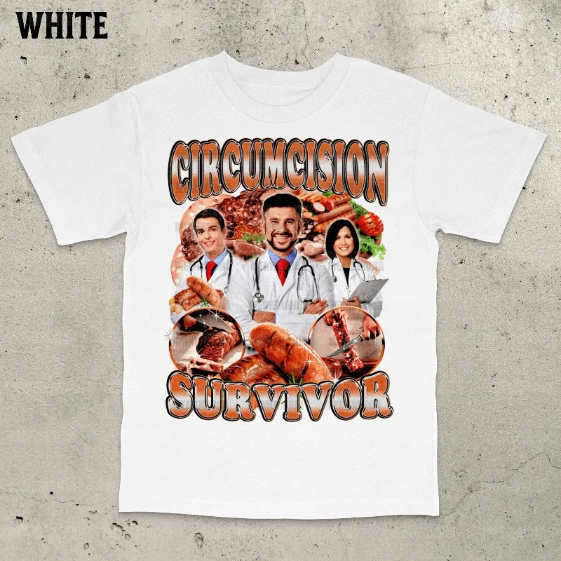 Circumcision Survivor T-Shirt, Y2k Meme Tee, Viral Meme Shirt, Stupid Meme Shirt, Offensive Meme Shirt, Cringe Shirt