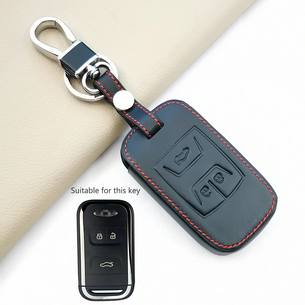 Wear Resistant Leather Car Key Cover Case For Chery Tiggo 2 3x Arrizo 4 5txs 5 Pro Gx 5x EQ7 7 8 Pro Exeed 2019 2020 2021