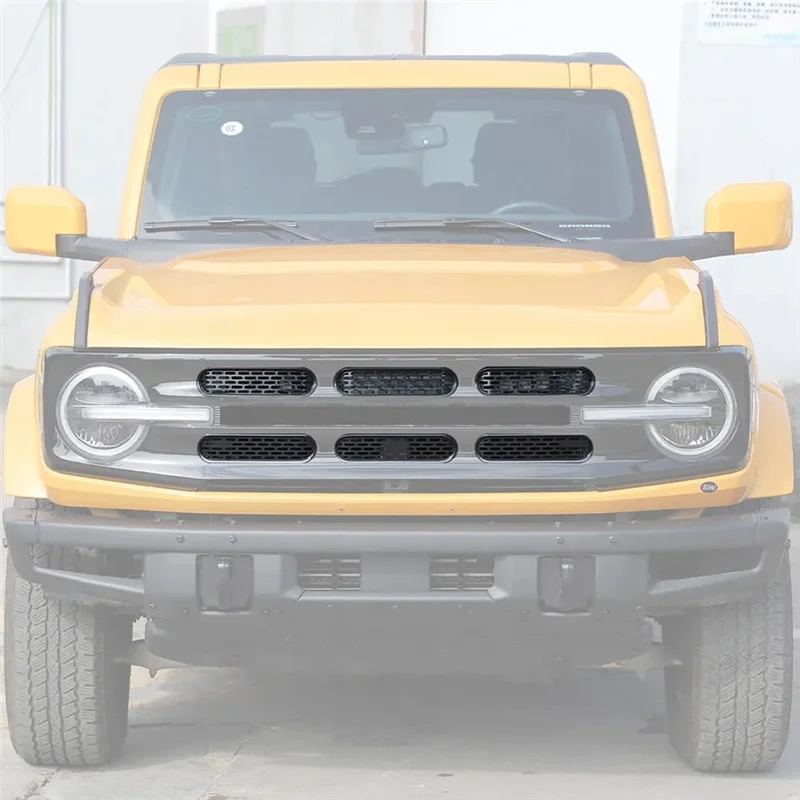 

Efficient Car Front Bumper Radiator Grills Cover Middle Net Grills For Ford Bronco 2021-2024 Car Exterior Accessories
