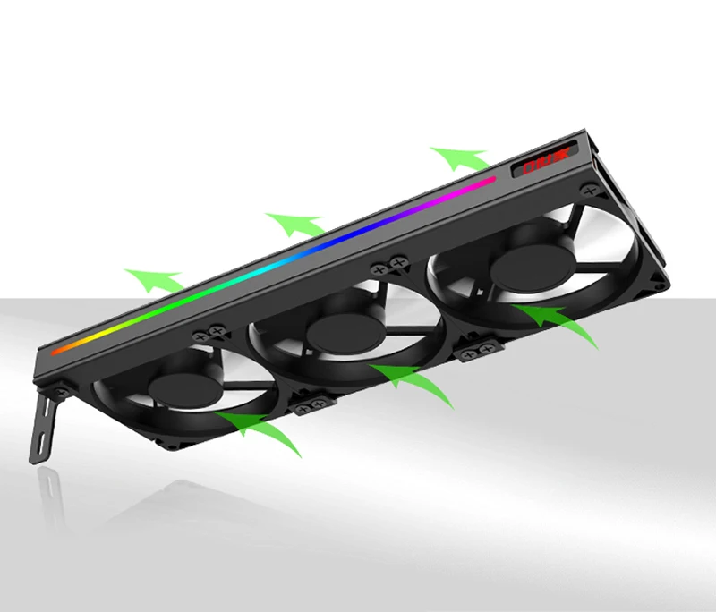 TEUCER VC-C270H ARGB Graphics Card Fan GPU Auxiliary Cooling Fan Side ARGB Lighting Effect GPU Silent Cooling Video Card Fan