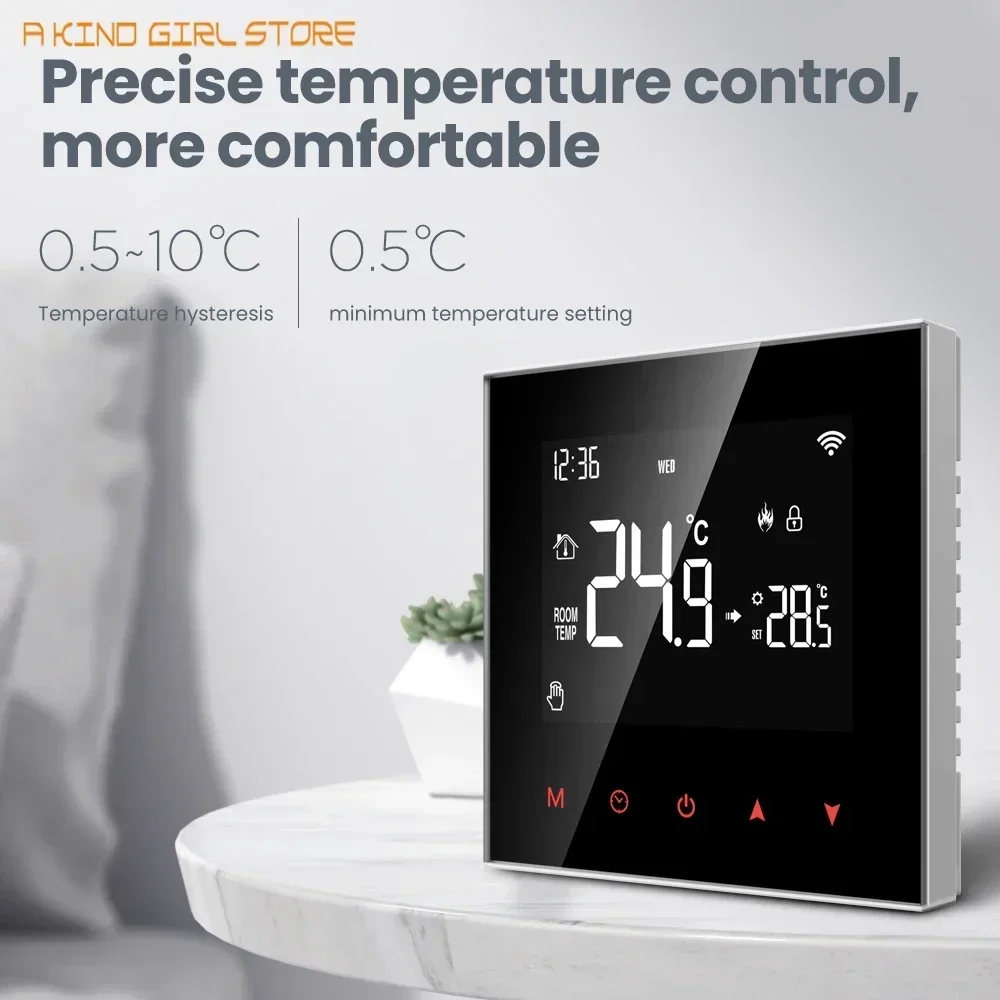 Tuya WiFi Smart Thermostat,Electric Heating Water Gas Boiler Temperature Controller Work with Alexa,Google Home,Alice