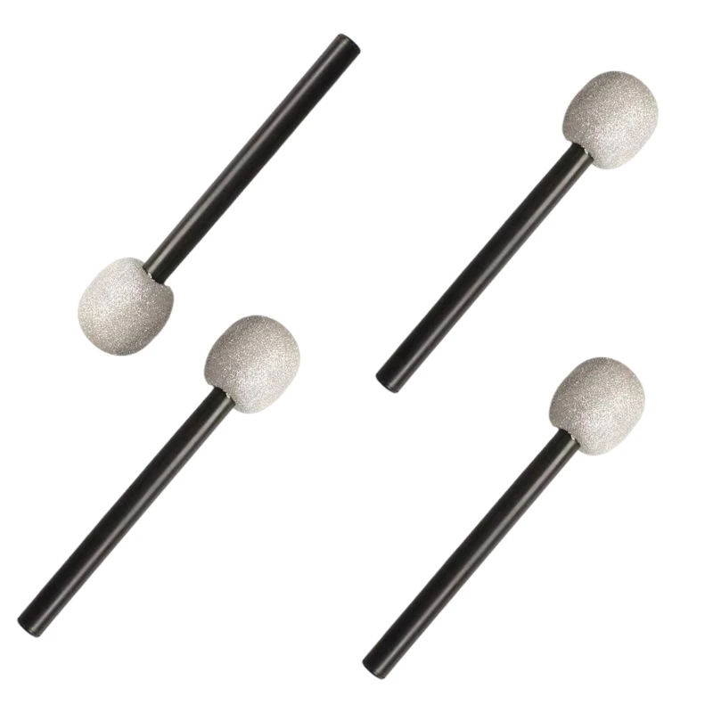 Pack Of 4 Silver Microphone Props for Kids Birthday and Costume Parties