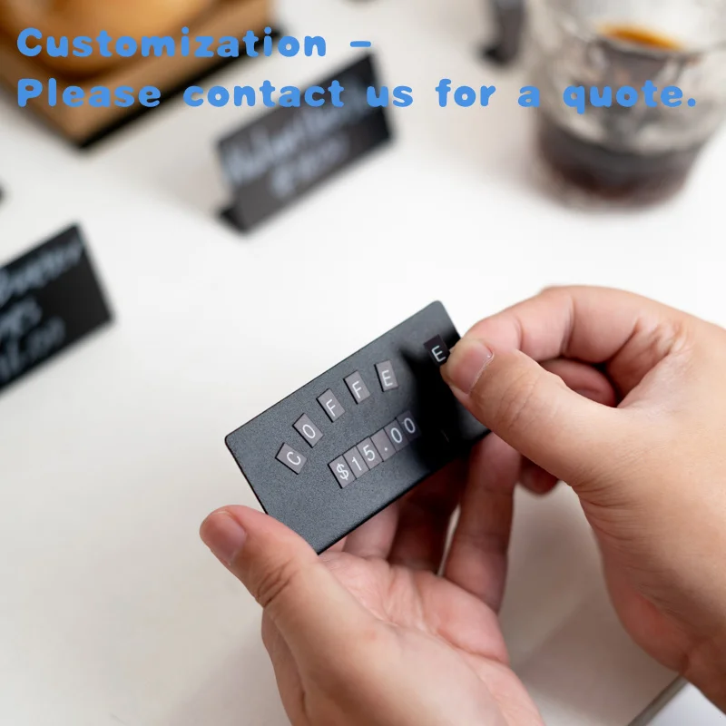 custom.Supermarket Coffee Shop, Bakery, Magnetic Alphanumeric Label, Price, Desktop Display