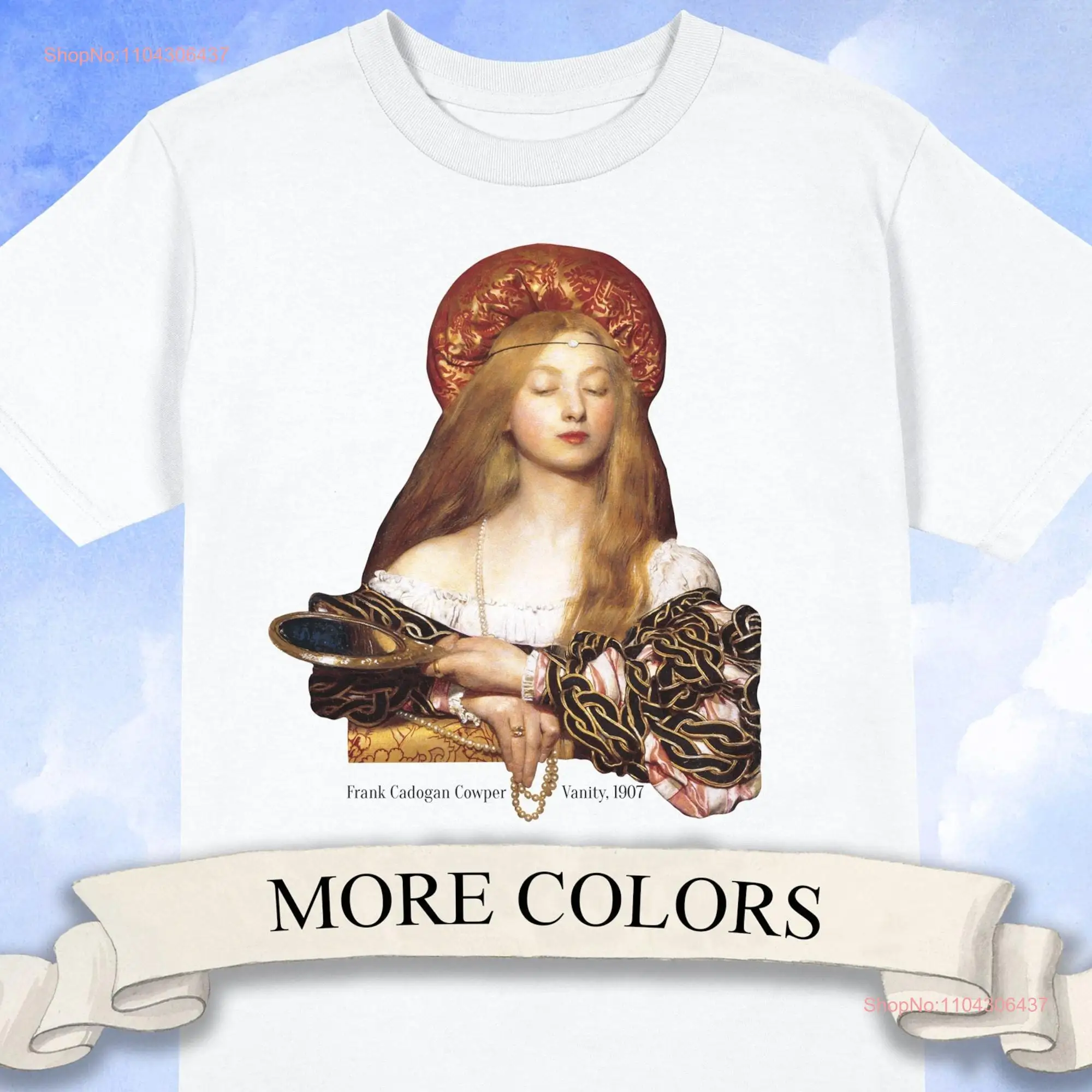 Frank Cadogan Cowper Vanity T Shirt Art History long or short sleeves