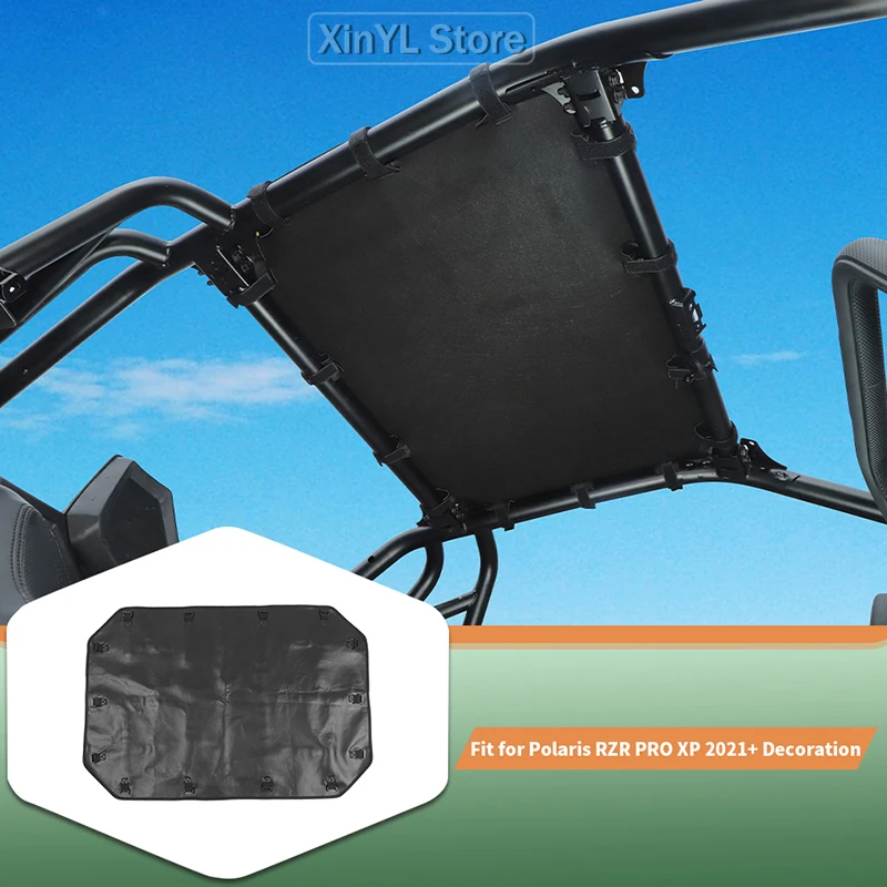 UTV Roof Top Soft Sunshade Bikini Cover Leather Accessories for Polaris RZR RPO XP 2021 Up