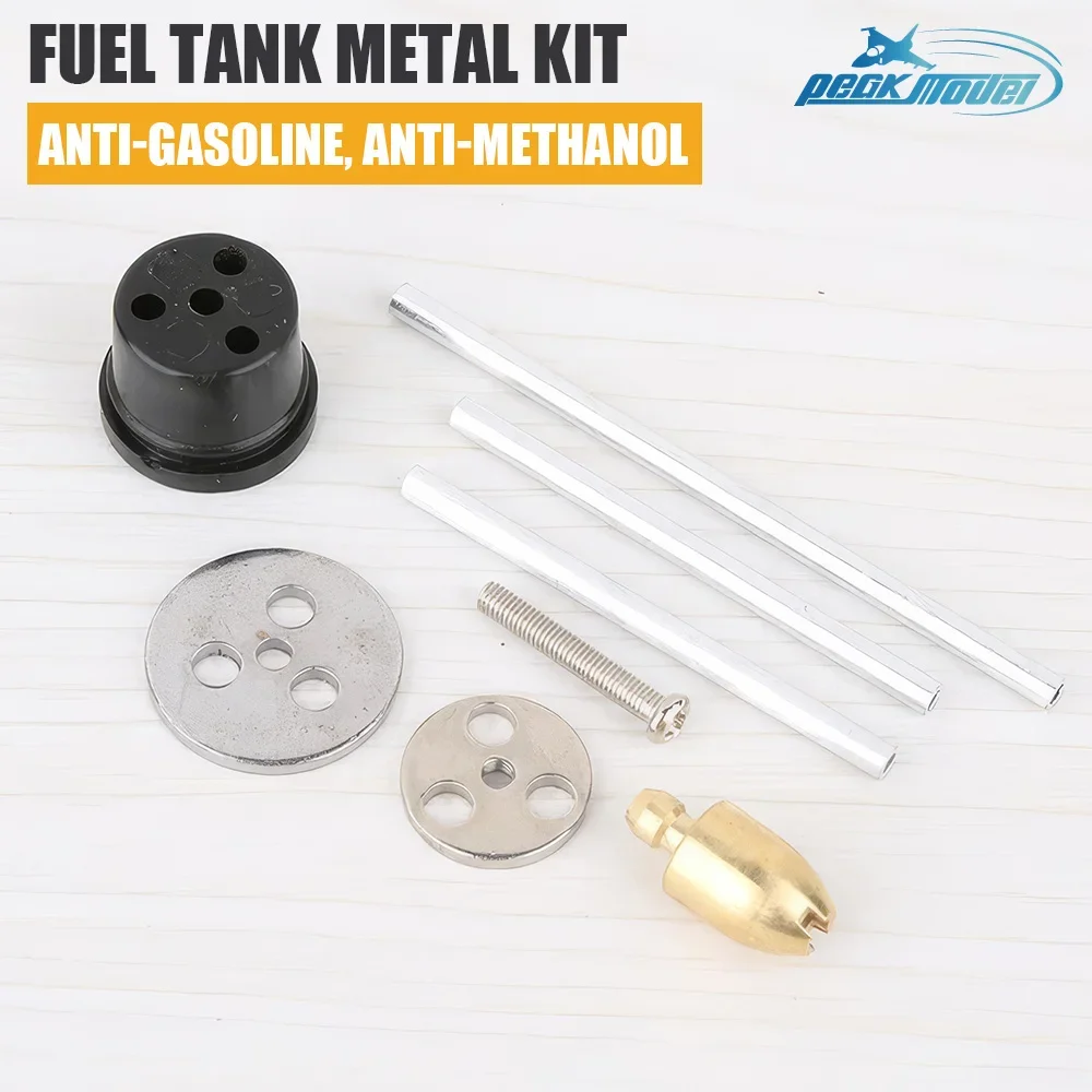 Fluorine Rubber Fuel Plug for RC Airplane Aluminum Tubing Fuel Tank Metal Kit Hammer for Gas Engine Nitro Engine