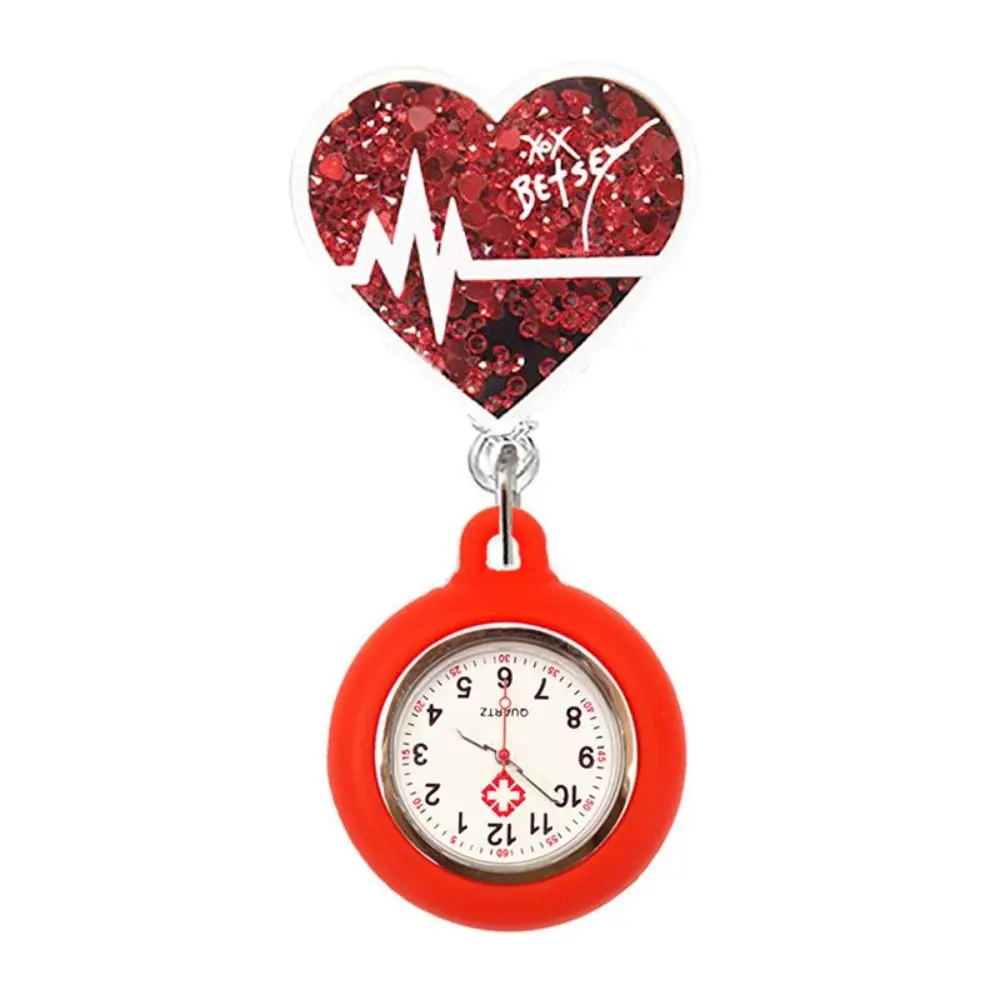New PVC Retractable Watch Brooch Lovely Colourful Cartoon Nurse Watch Cute Appearance Doctor Pocket Watch Nurse Gifts