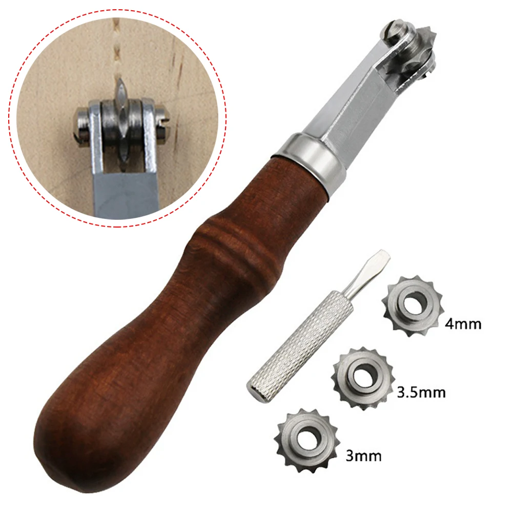 

Spacing Wheel Leather Craft Kit Handle Screwdriver Stitch Line Marking 14.5cm/5.71\" Long 2.6cm/1.03\" Diameter