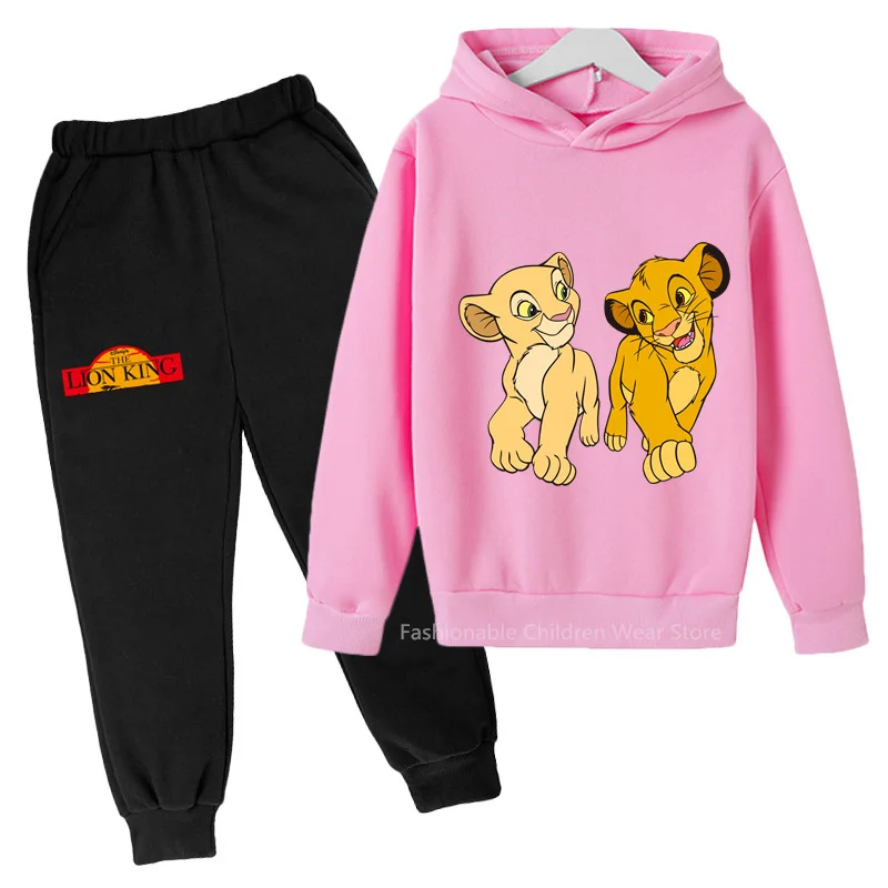 Disney's Lion King Kids' Hoodie and Pants Set - Cute and Casual for Boys & Girls' Stylish Autumn and Spring Adventures