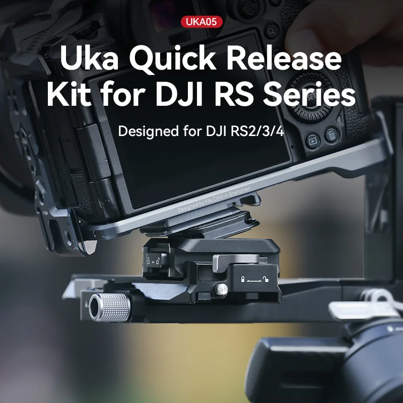 Ulanzi UKA05 Uka Quick Release Kit for DJI RS2/3/4 for Tripod Shoulder Strap Compatible for Uka&F38 Top Plate 20KG Max Load