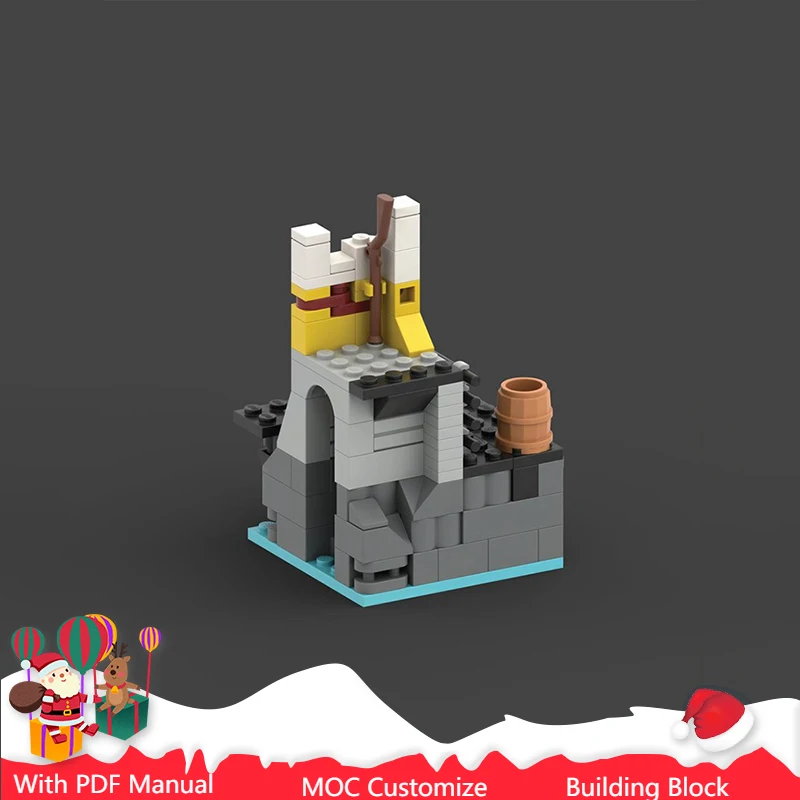 

Пользовательские 119 шт. MOC, серия средневековой архитектуры, строительный блок, мини-пирс, модель крепости, детская сборная игрушка «сделай сам», подарок на день рождения