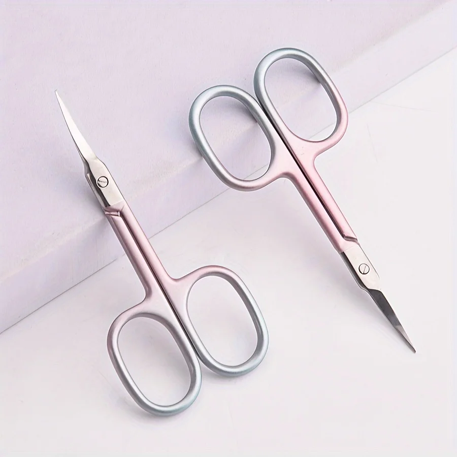 

Coral Pink Hypoallergenic Cuticle Scissors for Women Ambidextrous Makeup Tool, Gentle Nail Care, Professional Trimming