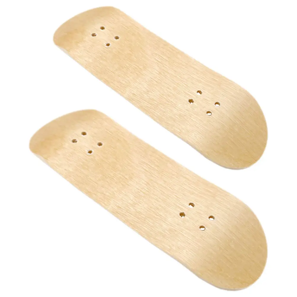 2Pcs Mini Finger Skateboard Deck Replacement Sturdy Wood Boards Smooth Edges Suitable for DIY Finger Skateboard Parts