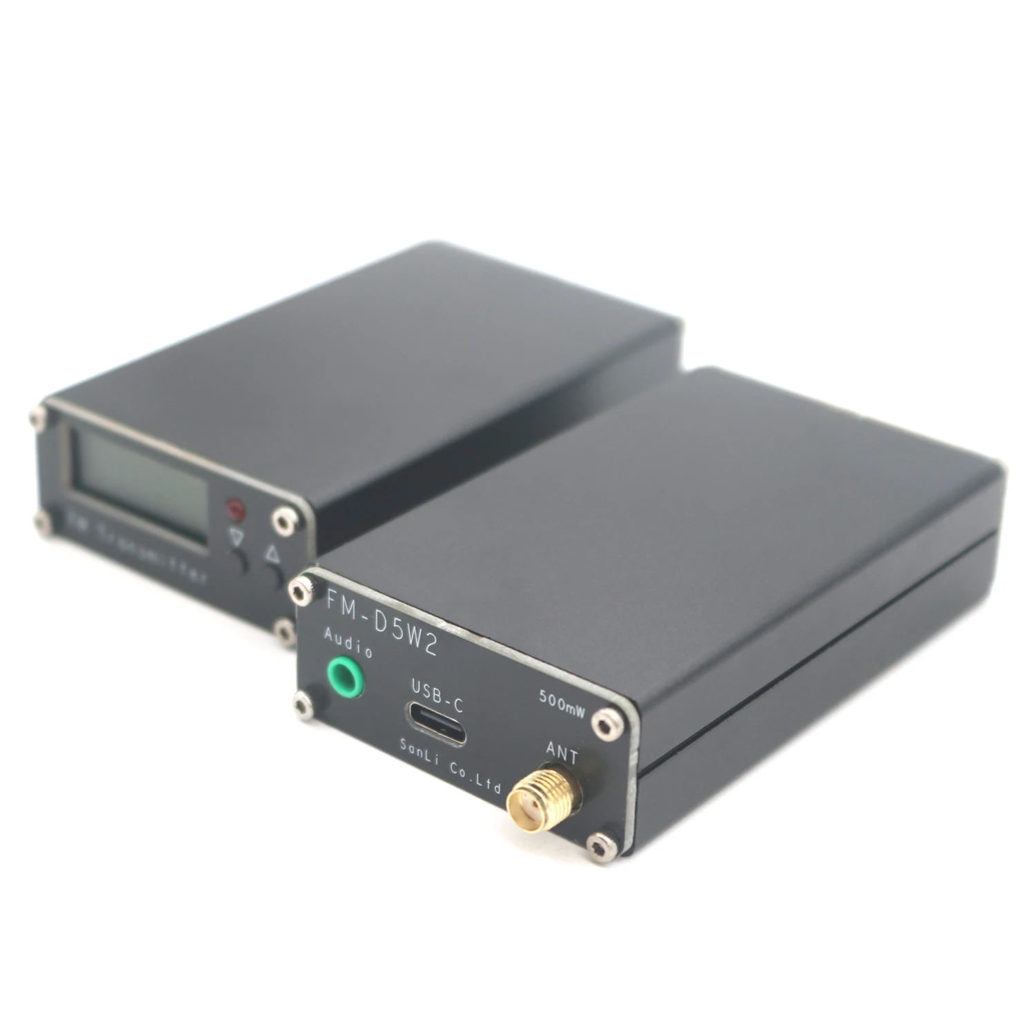 Imagem -04 - Transmissor fm 76108mhz Digital Display 0.5w 500mw Transmissor fm Estéreo Usb Tipo-c para Dsp Radio Broadcast Campus Station 2km