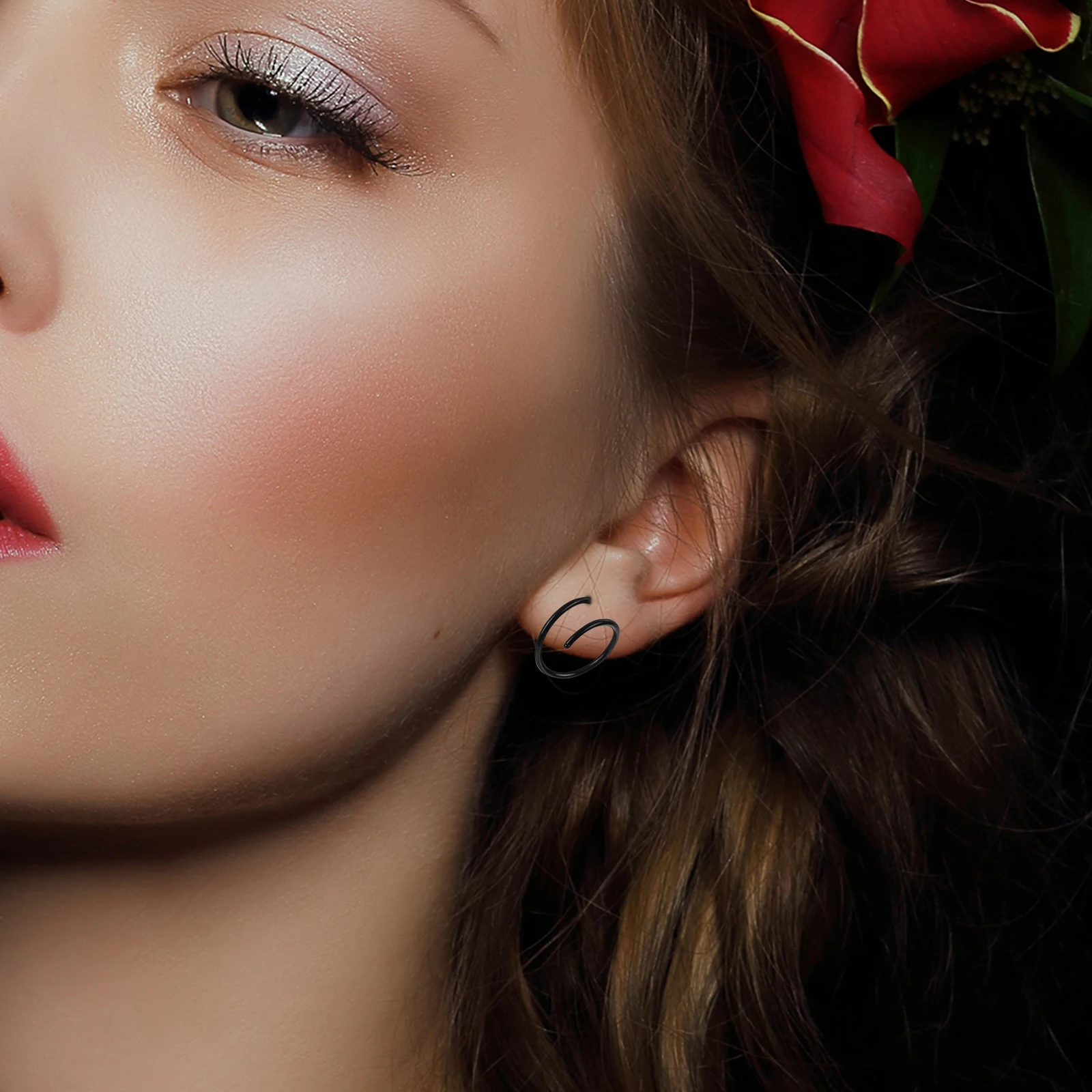 4 stuks dubbele spiraal neusringen roestvrij staal hypoallergene neus sieraden voor vrouwen trendy dansvoorstelling decor