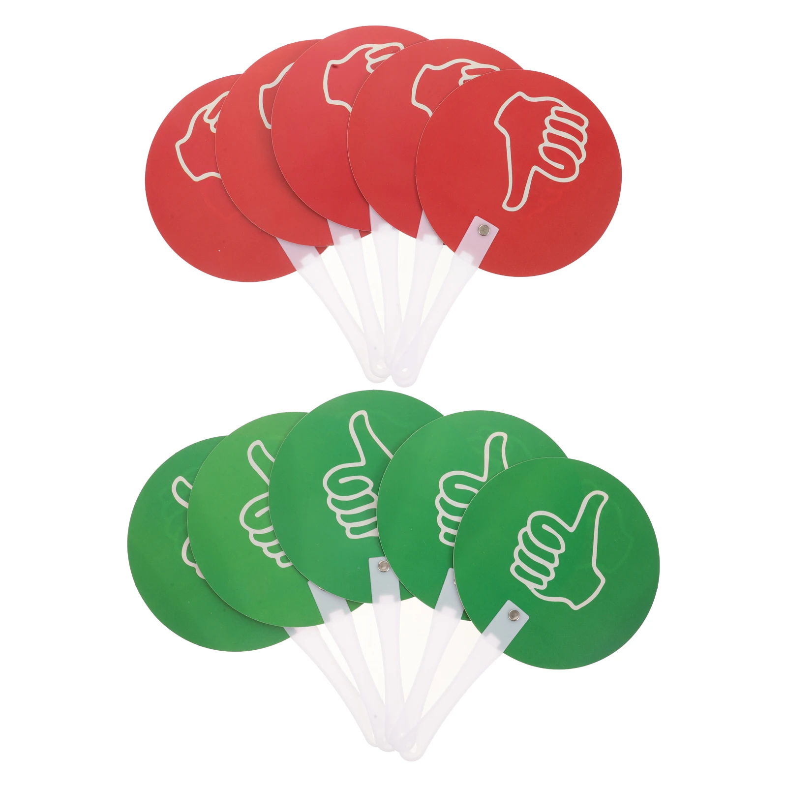 5 Pcs Sign Paddles for Classroom Voting Early Education Materials Plastic Voting Paddles Reusable Teaching Aids