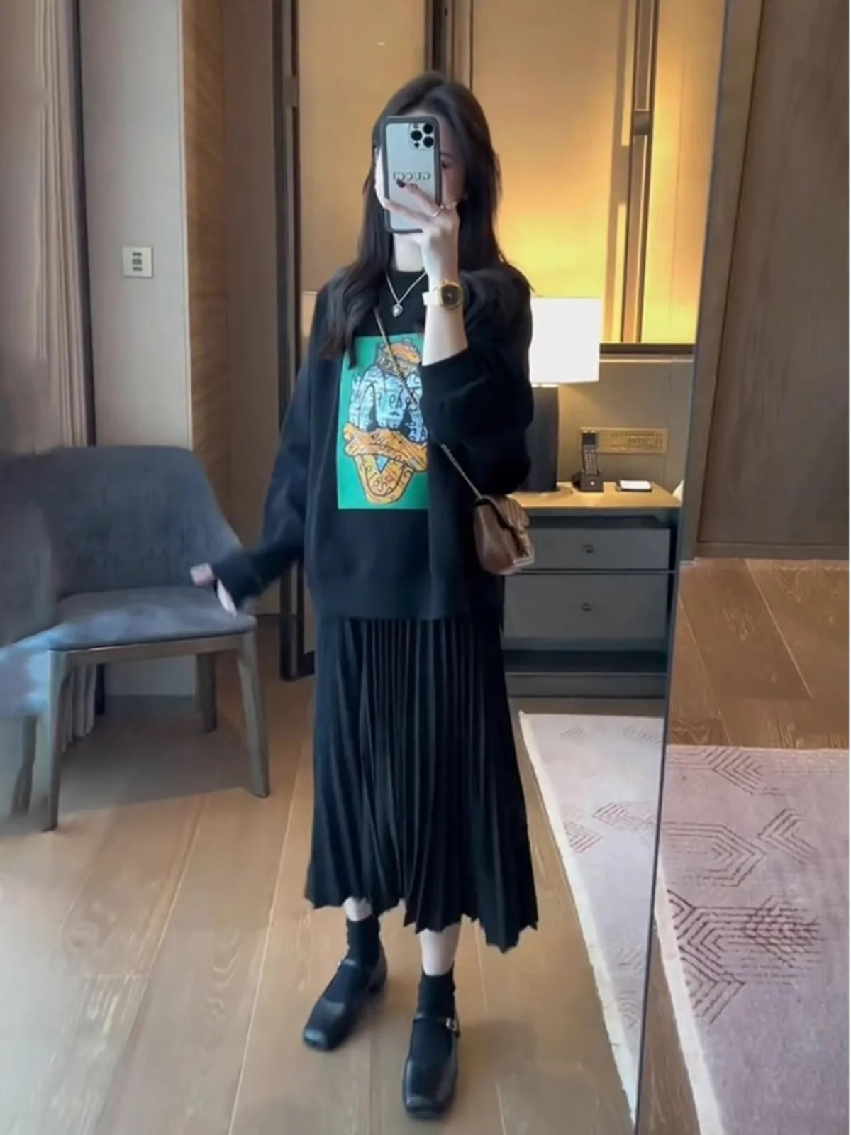 

Женская толстовка свободного кроя с длинными рукавами, утепленная, осенне-зимняя, с круглым вырезом, с принтом, повседневная верхняя одежда в корейском стиле