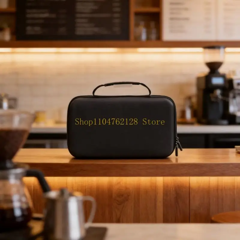 Coffee Machine Carry Case with Structured EVA Shell and Carry Handle, Portable Storage for Daily Commute, Camping Coffee Gear