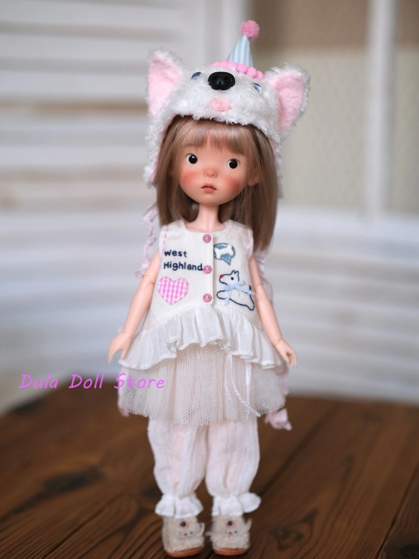 Dula 人形服ピンク犬ドレスブライス ob24 ob22 アゾン Landoudou Landazz 1/6 Bjd 人形アクセサリー