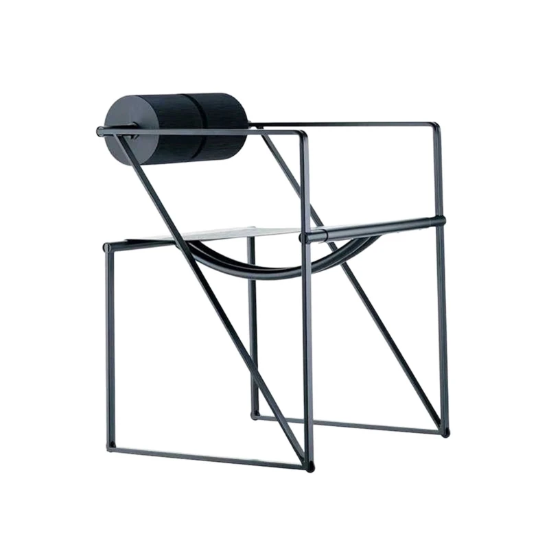 Minimalist Five Lacquer Chair Stainless Steel Home Restaurant Villa Model Room Dining Chair Five