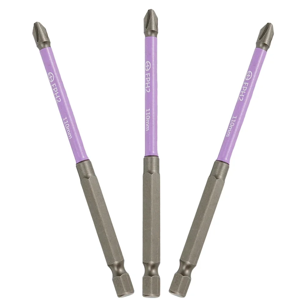 3PC Screwdriver Bit Tools Kit Set 65/110mm Magnetic Special Slotted Cross Screwdriver Bit Electrician FPH2 Hand Tools Multi-tool