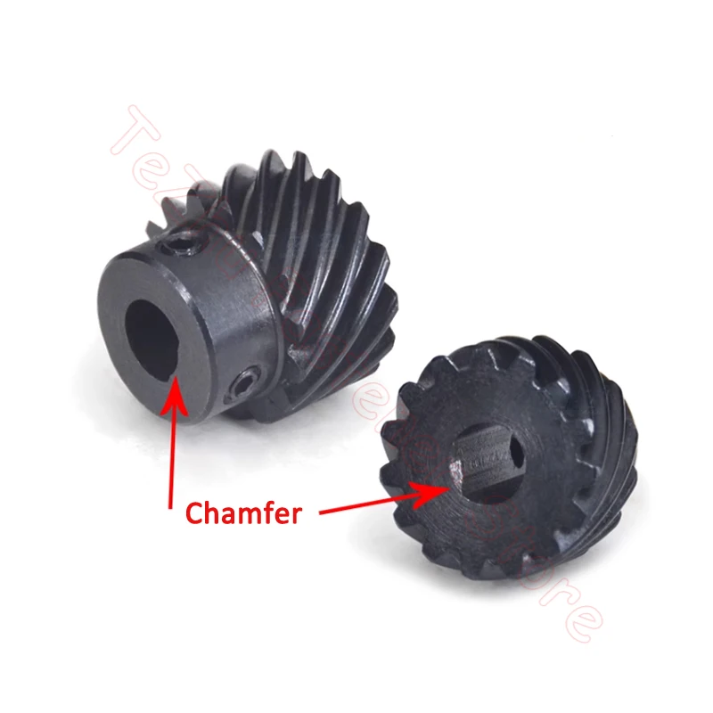 1pc 1M 45 Degree Helical Gear 12 13 14 15 16 18 20 Teeth 45# Steel Gear D Hole 5x4.5/6x5.5/8x7/8x7.5/10x9mm Left/Right Spiral