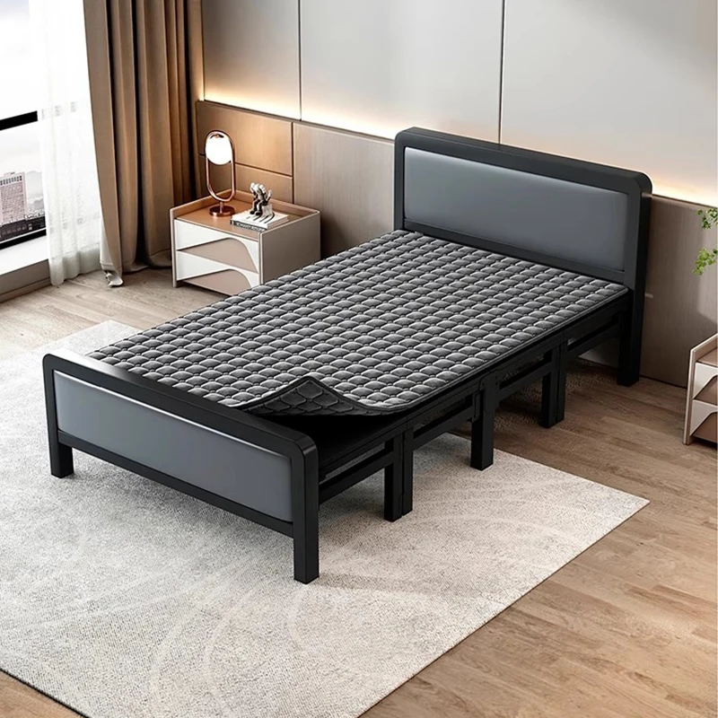 Nordic Adults Beds Metal Multifunctional Modern Foldable Bed Frames Garden Minimalist Cama Dobravel Portatil Theater Furniture