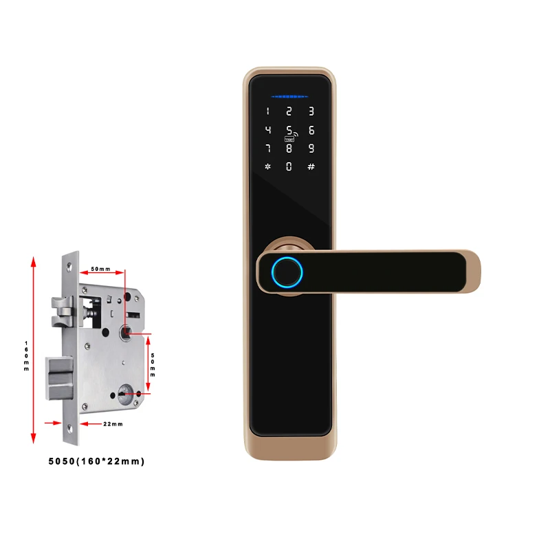 

Цифровой дверной замок для умного дома Tuya WiFi Bluetooth TTLock BLE, замок с паролем для двери комнаты, замок с отпечатком пальца