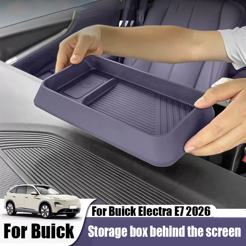 For Buick Electra E7 2026 Silicone material storage box behind the screen for car interior storage items
