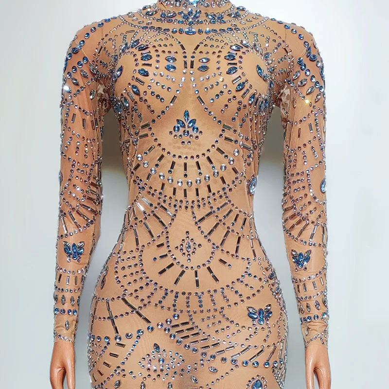 วันเกิดพรหมไนท์คลับบาร์นักร้องรุ่น Catwalk จัดเลี้ยงชุด Vestidos Para Fiesta De Lujo สวมใส่ชุดสําหรับสตรี